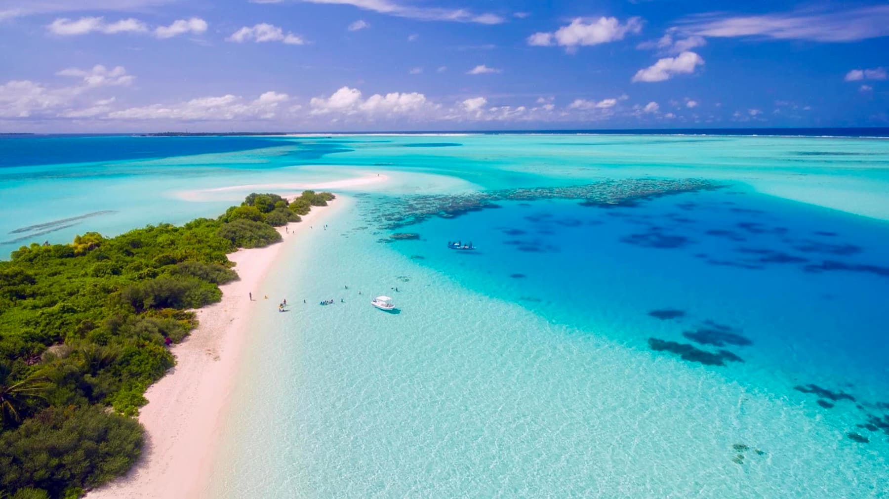 Shallow clear water over a sandbar in the Florida Keys